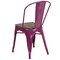 Flash Furniture Purple Metal Stackable Chair with Wood Seat, PK4 4-ET-3534-PUR-WD-GG - alternate 4